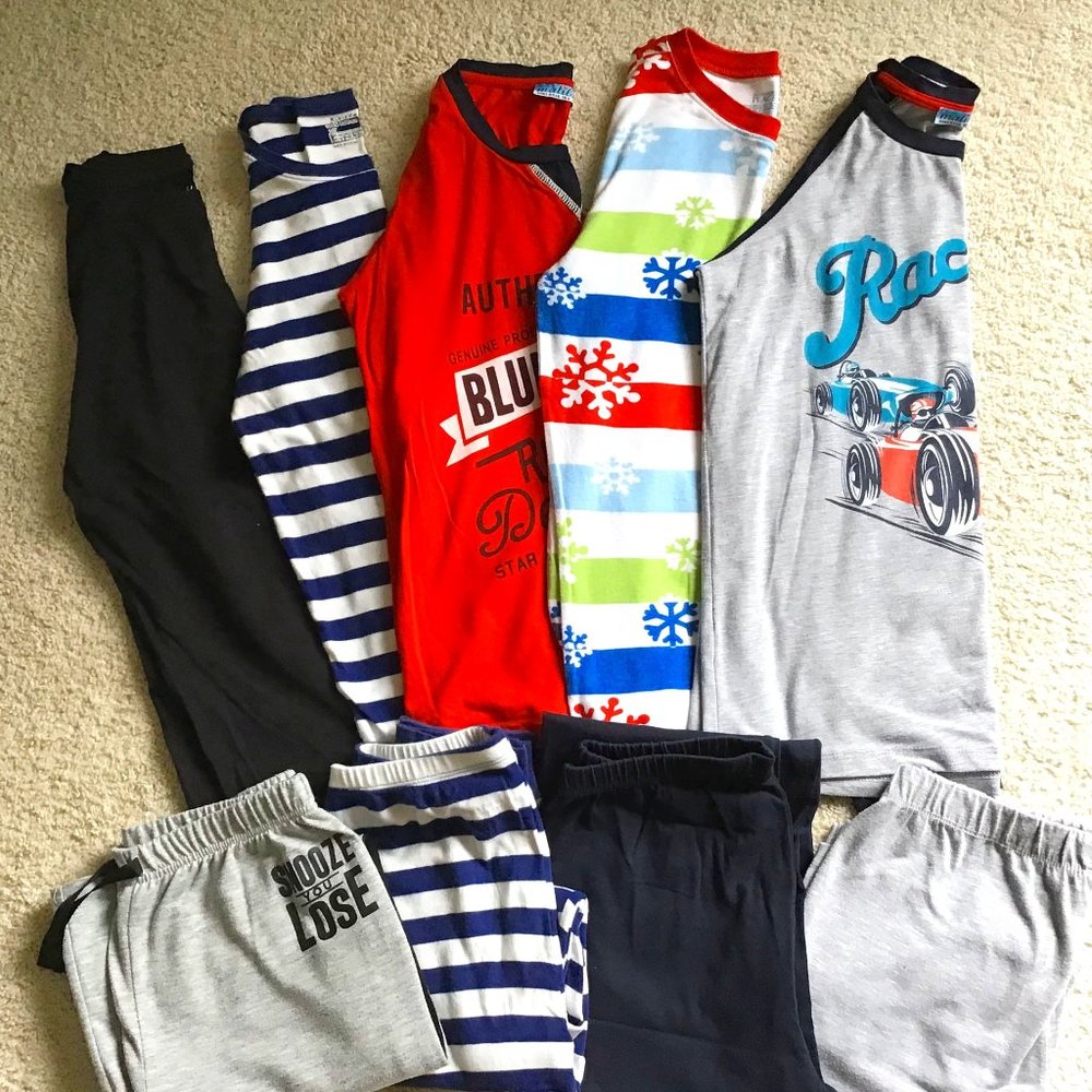 Boys' Pajamas Bundle, Set of Four (Pre-Loved). Buy One or All. Size 12 Yrs.